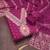 magenta unstitched weaving embroidered neck with woven embellished dupatta dress material