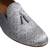 mens fabric material grey colour tussale jutti for bridal party casual