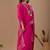 Rani pink embroidery with hand work mul chanderi kurta with pant and duptta set