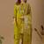 Green embroidery with hand work mul chanderi kurta with pant and duptta set