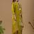Green embroidery with hand work mul chanderi kurta with pant and duptta set