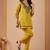 Green embroidery cotton kurta with pant