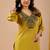 Green embroidery cotton kurta with pant