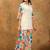 White printed cotton kurta with pant