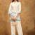 Blue printed cotton kurta with pant