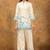 Blue printed cotton kurta with pant
