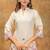 Wine printed cotton kurta with pant