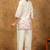 Wine printed cotton kurta with pant
