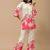 Pink printed cotton kurta with pant