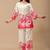 Pink printed cotton kurta with pant