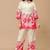 Pink printed cotton kurta with pant