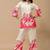 Pink printed cotton kurta with pant