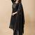 Black embroidery mul cotton kurta with pant and duptta