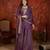 Purple embroidered kurta with palazzo & dupatta set