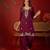 Wine embroidered kurta with farsi salwar & dupatta set