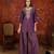 Purple embroidered kurta with palazzo & dupatta set