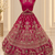 Rani Pink Color Crystal Beads,Diamond,Sequins And Handwork Motif Work Silk_Blend Lehenga Choli