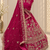 Rani Pink Color Crystal Beads,Diamond,Sequins And Handwork Motif Work Silk_Blend Lehenga Choli