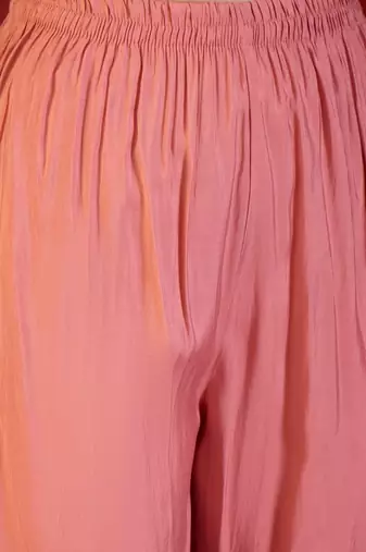 Peach heavy work kurta with pant & dupatta set