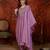 Purple heavy work kurta with pant & dupatta set