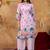 Lavender printed cotton kurta with duptta