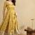 Mustard Yellow Embroidered Anarkali Gown with Intricate Zari Work & Flared Ethnic Party Wear Dress