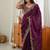 Designer Thread, Sequin Embroidery saree For Festive Party wear