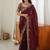 Designer Thread, Sequin Embroidery saree For Festive Party wear