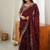 Designer Thread, Sequin Embroidery saree For Festive Party wear