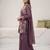Lavender embroidered front slit kurti with sharara set