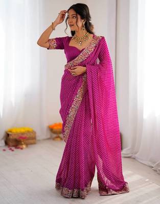 Designer Sequin Embroidery Badhani Saree for Festive Party wear 1