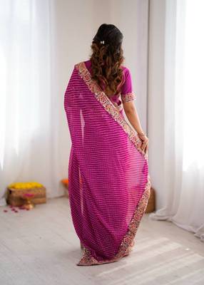 Designer Sequin Embroidery Badhani Saree for Festive Party wear 4