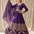 Royal purple embroidered anarkali gown with dupatta