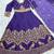 Royal purple embroidered anarkali gown with dupatta
