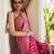Pink silk blend woven with banarasi silk