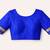 Royal blue silk blend woven with banarasi silk