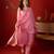 Pink embroidery rayon kurta with pant and duptta