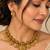 Multicolor gold-plated festive necklace set