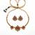 Multicolor gold-plated ethnic necklace set