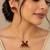Ruby gold-plated contemporary necklace set
