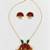 Ruby gold-plated contemporary necklace set