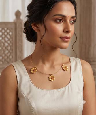 Elegant gold-plated necklace 1