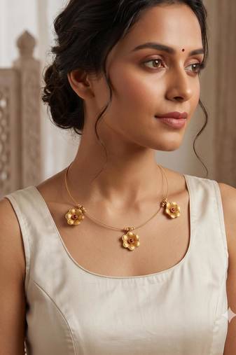 Elegant gold-plated necklace
