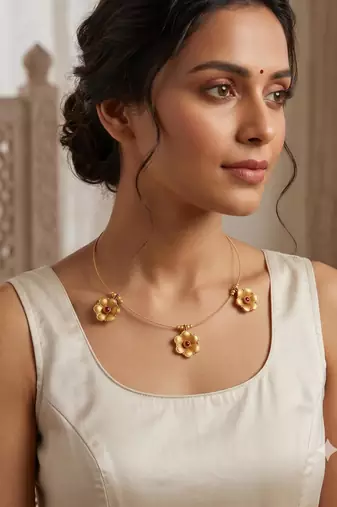 Elegant gold-plated necklace