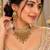 Multicolor gold-plated necklace set with mang tikka