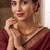 Ruby gold-plated festive necklace set