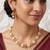 White gold-plated ethnic necklace set