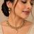 Emerald gold-plated traditional necklace set