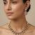 Pink antique gold designer necklace set