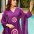 Purple viscose printed kurta set